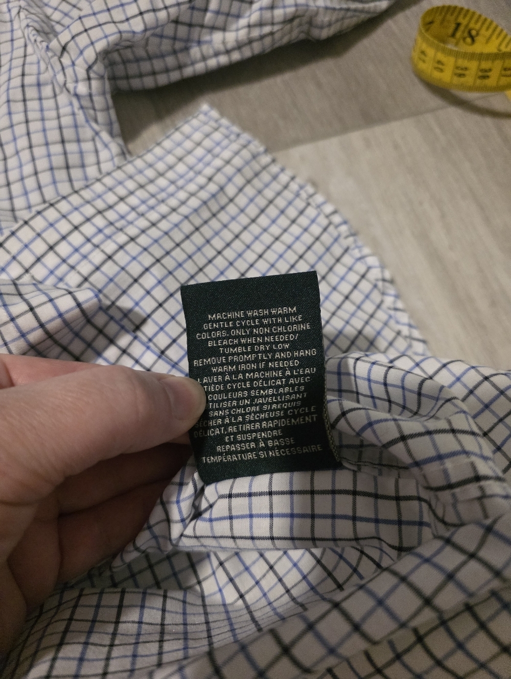 Lauren Ralph Lauren Kids Button-Up Shirt Blue Check Dress Shirt Size 12 - Picture 15 of 16